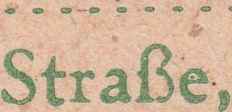 Plattenfehler I<br>Pünktchen im e