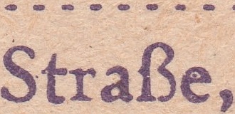 Plattenfehler I<br>Pünktchen im e