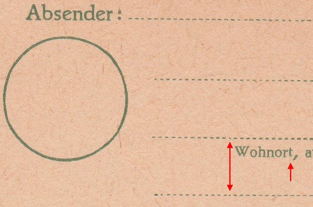 Detail des Absenderfeldes