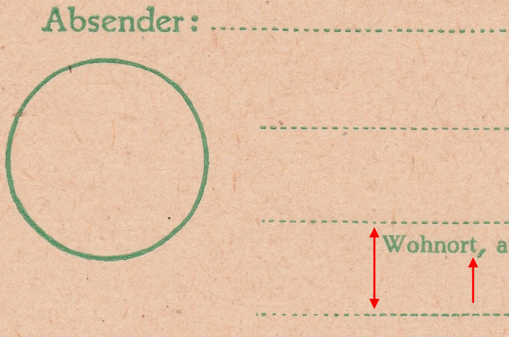 Detail des Absenderfeldes